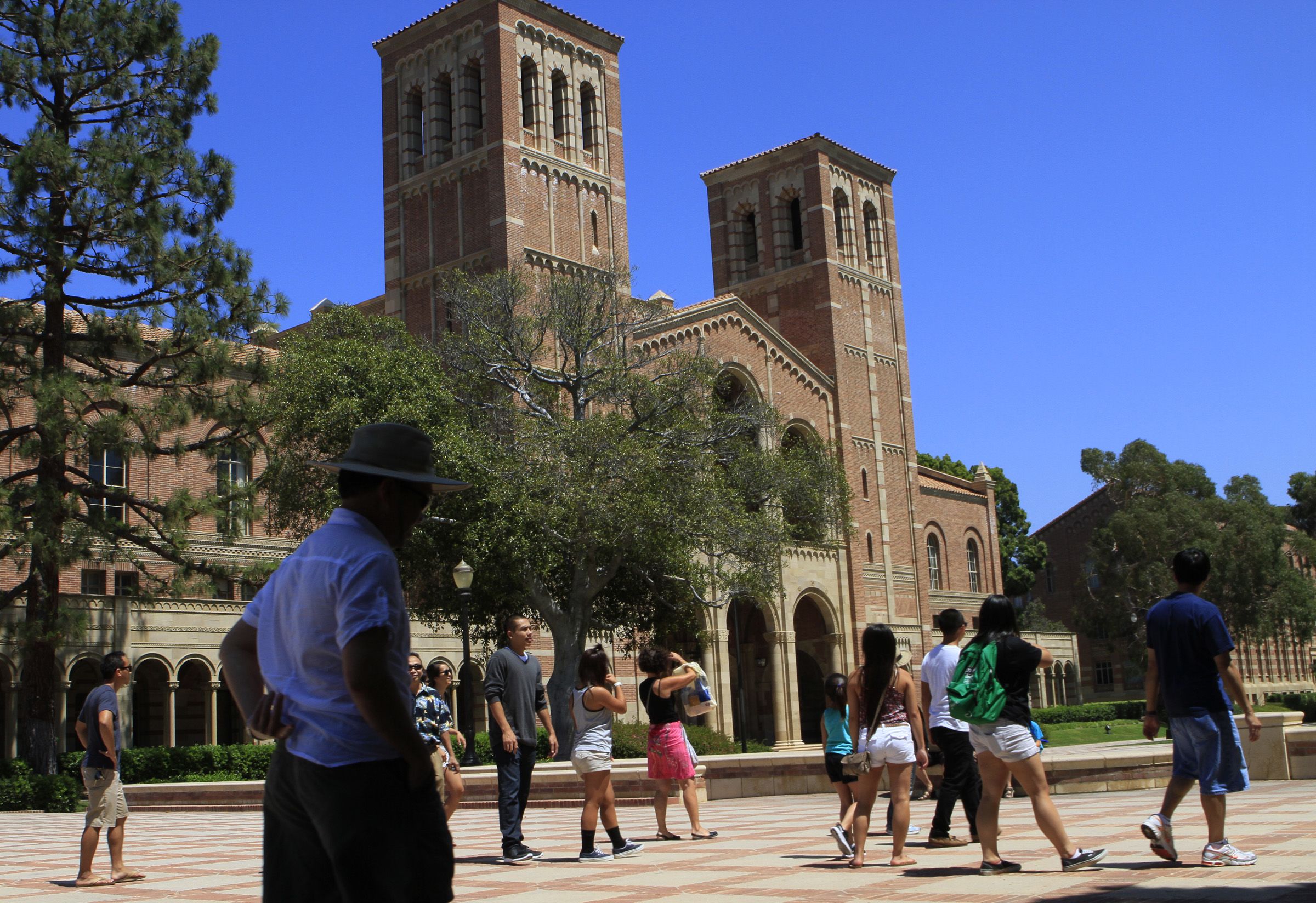 view of Royce Hall on the campus of UCLA in Westwood California