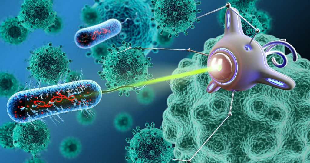 A bacteriobot is a medical nanorobot Bacteriobots are used to treat cancer