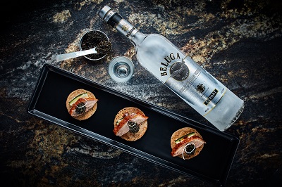 Duck Caviar Blinis Set with Vodka horizontal 2